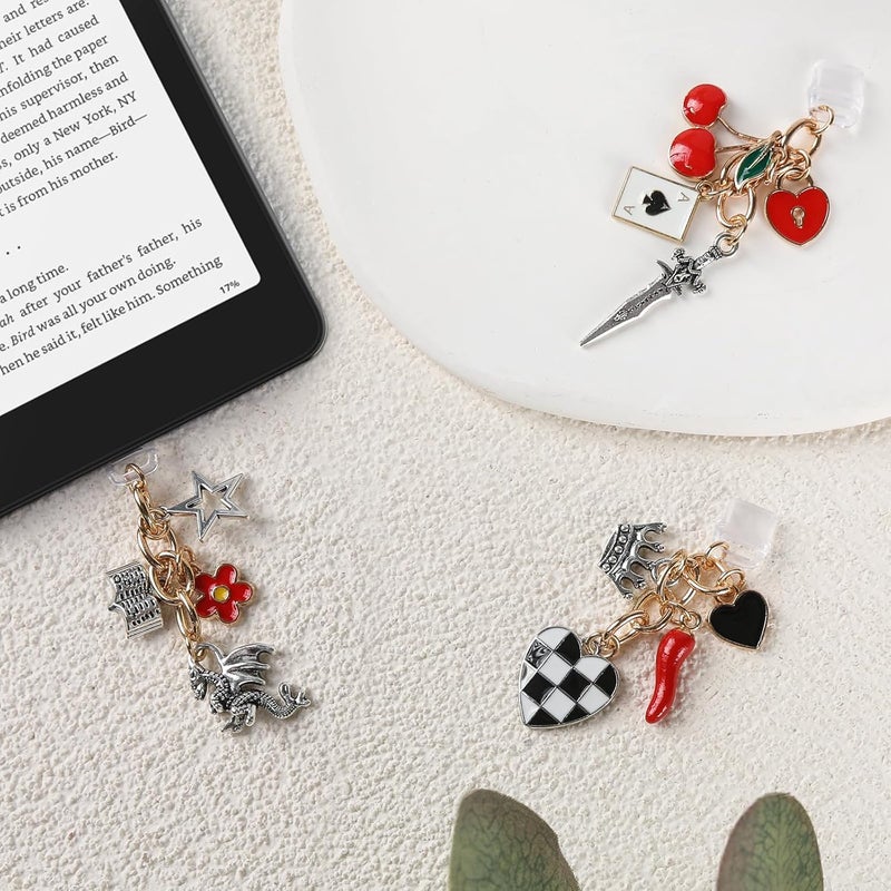 TAKEALOOKO Store Type C Dust Plug Charm for Kindle - 3Pcs Dust Plug Charms Compatible with Kindle Phone, E-Reader Accessories - Image 2
